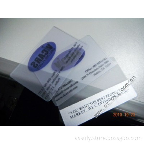 Clear card,PVC clear card,Sell clear card